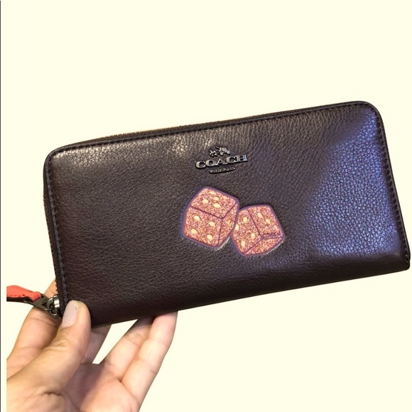 NWT Coach Set-Oxblood Lexy Bag w/ Dice Motif Wallet & Change Purse!! 🎲🎲 - Picture 9 of 10